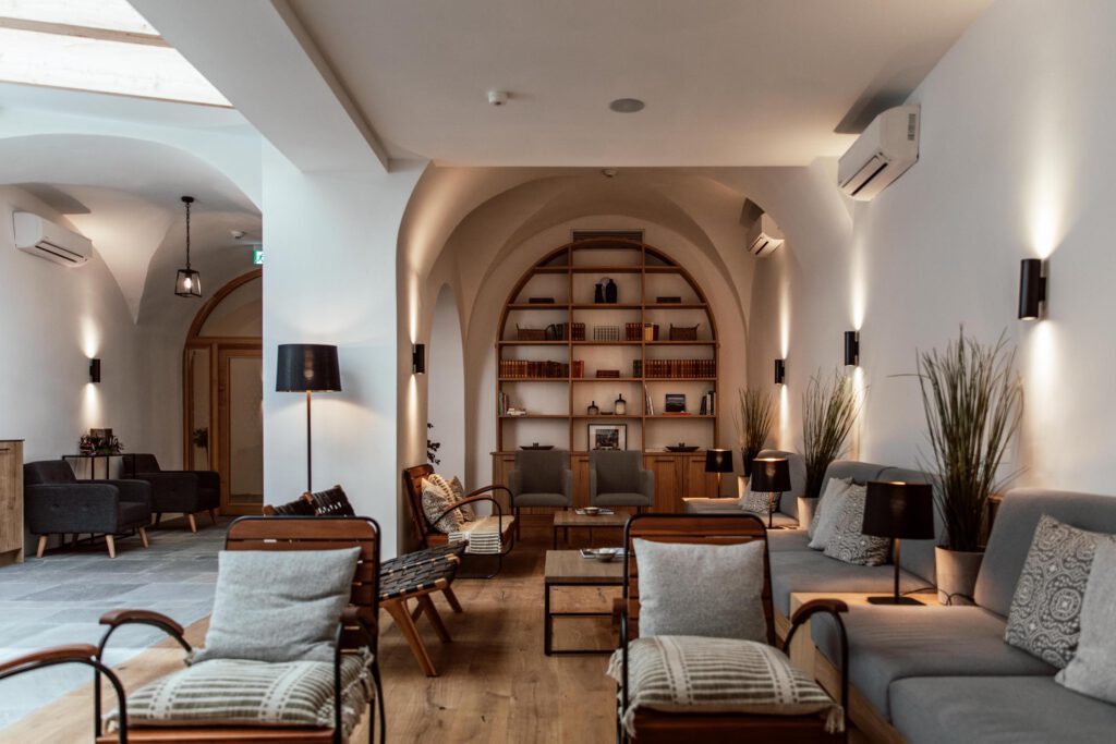 lounge perspektive bibliothek ausgang